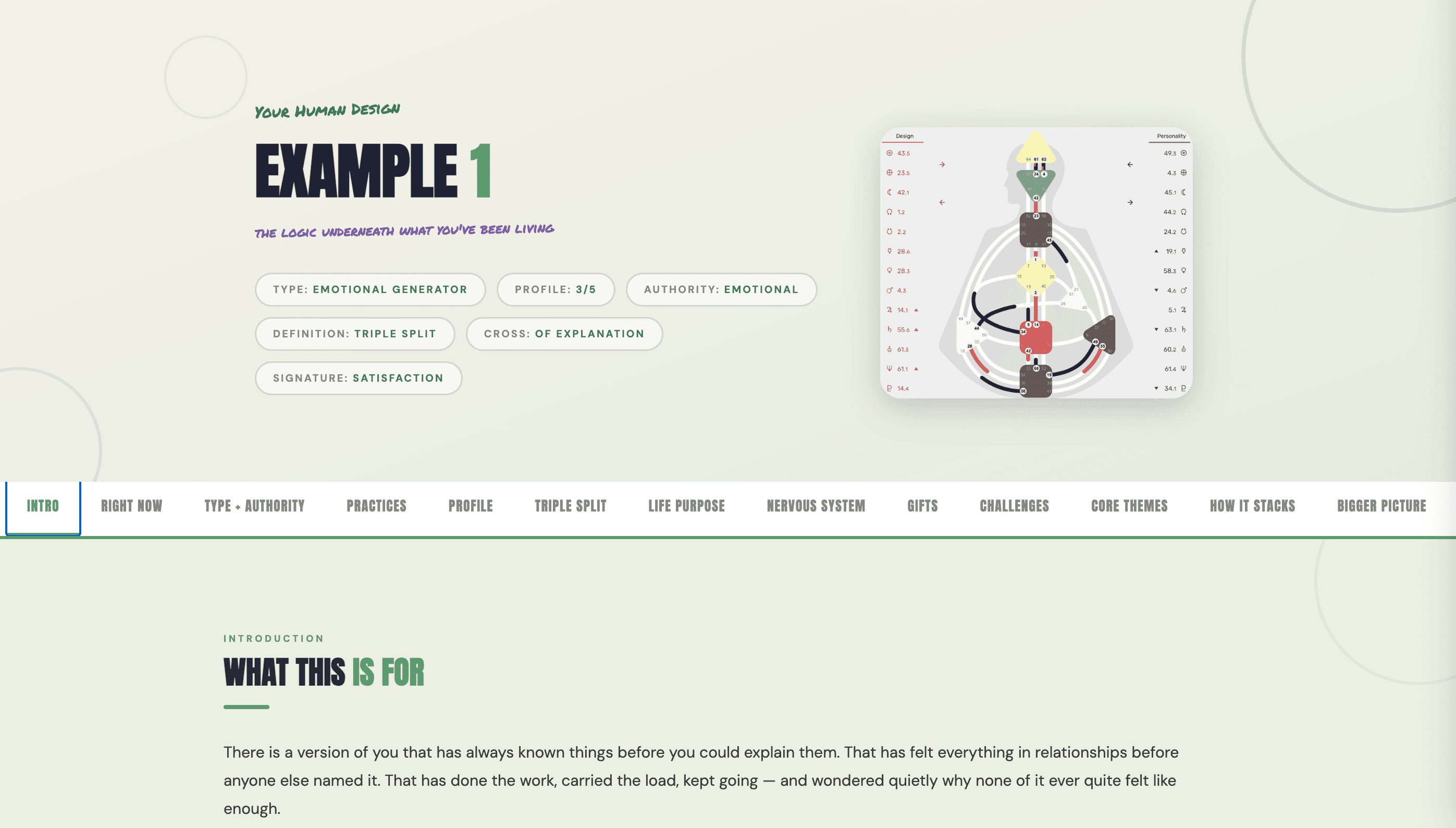 Human Design Report System