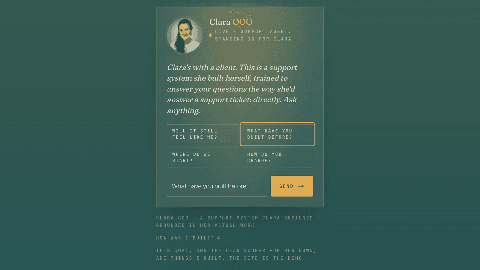 Clara OOO — Support Agent