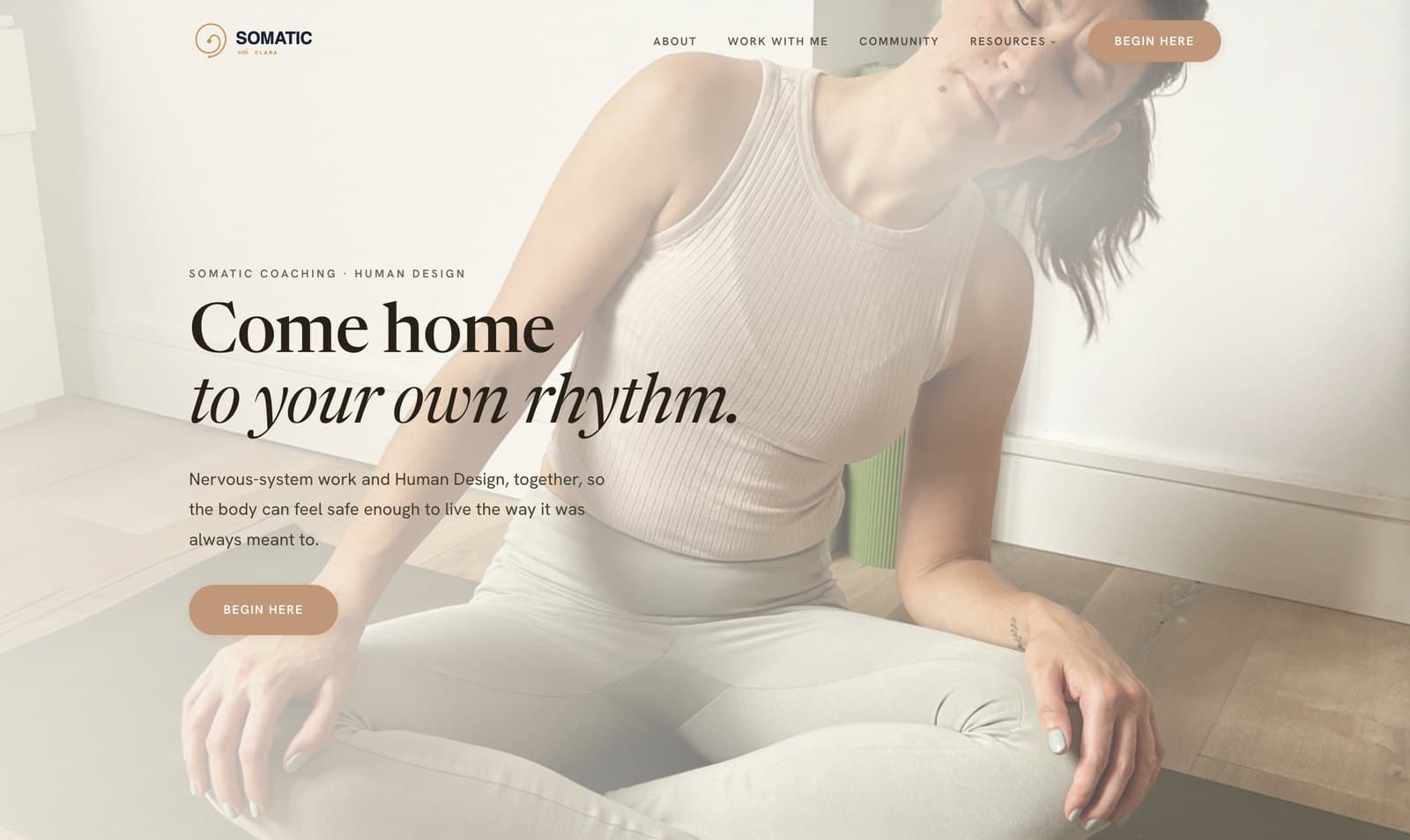 Somatic with Clara — Practice Site